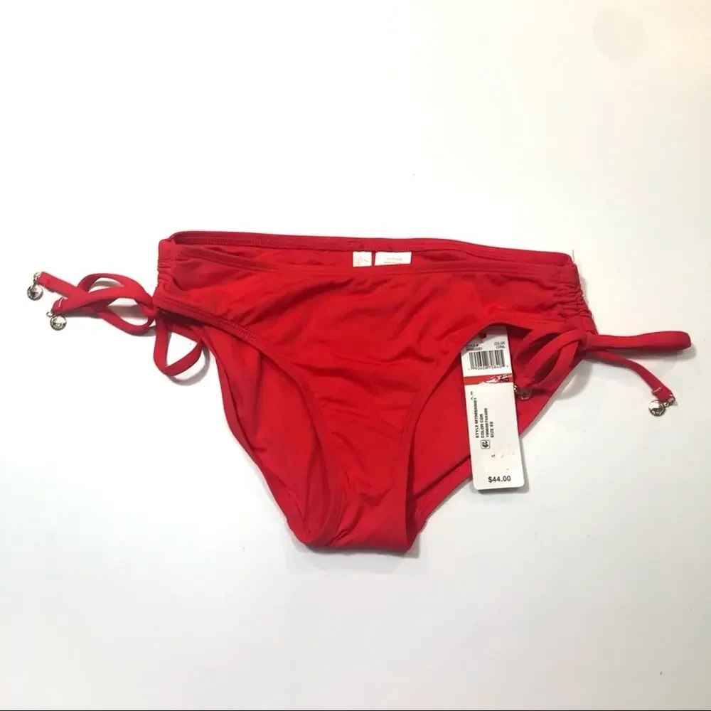Anne Cole Coral Side Tie Swim Bottom bikini XS